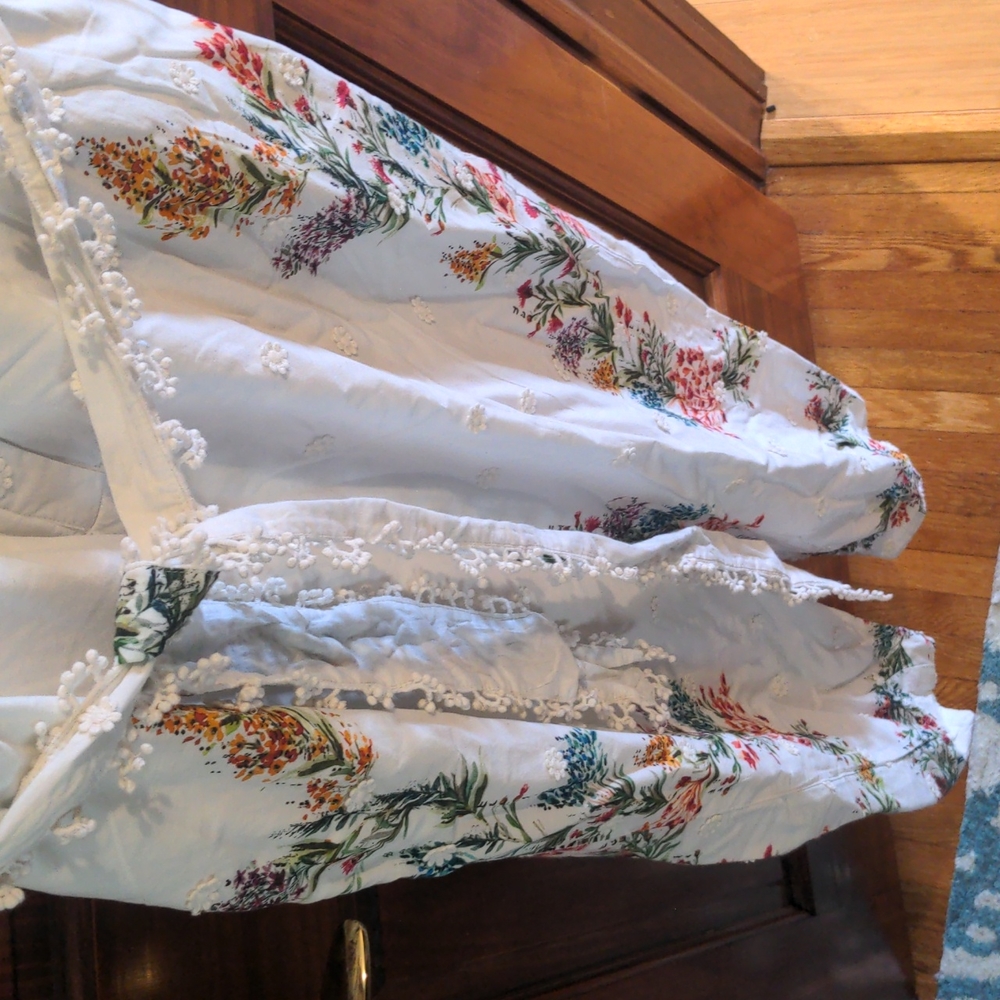 Farm Rio Jumpsuit white floral lace Large - Picture 4 of 8